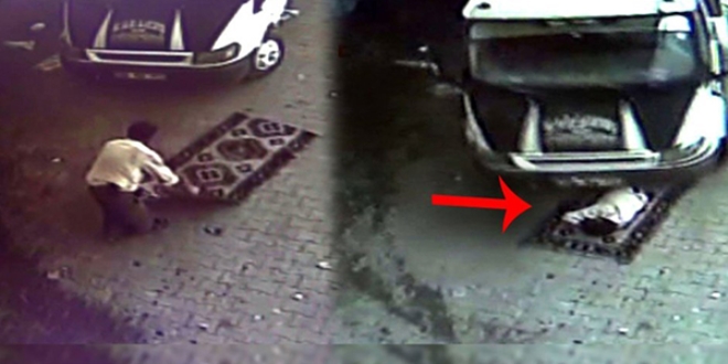Yere kilim serip uyudu, üzerinden kamyonet geçti