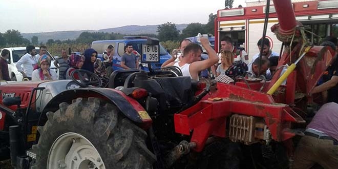 Kolunu silaj makinesine kaptırdı, ağır yaralandı