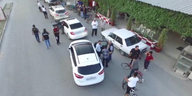 Mersin'de drone destekli trafik uygulaması