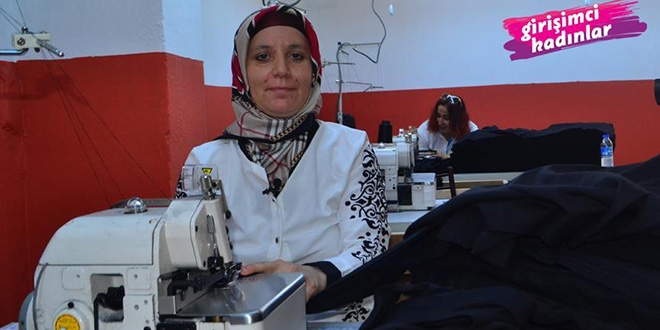 KOSGEB kredisiyle açtığı atölyede kadınları istihdam ediyor