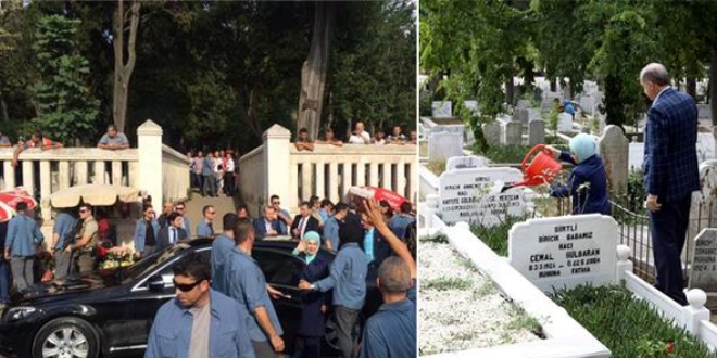 Cumhurba�kan� Erdo�an'dan aile mezarl���na ziyaret