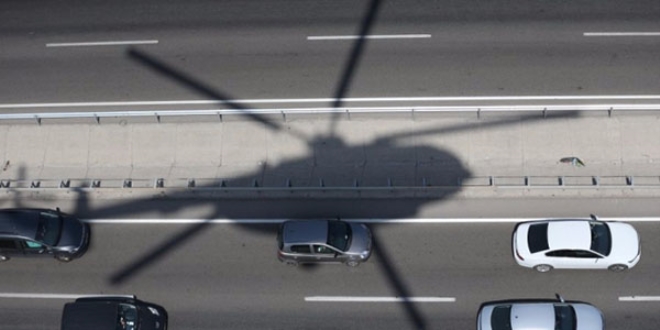 Trafik yoğunluğuna helikopterli denetim