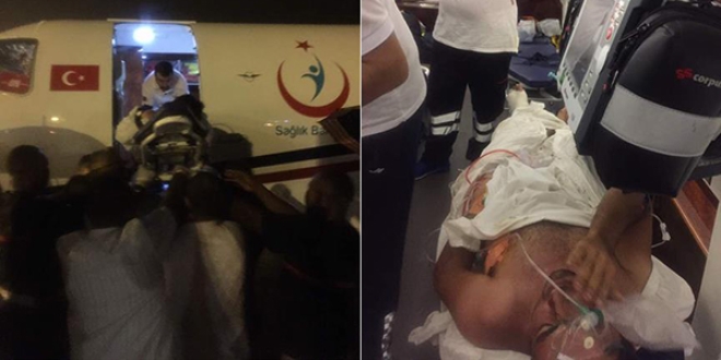 Uçak ambulans Türk mühendis için havalandı