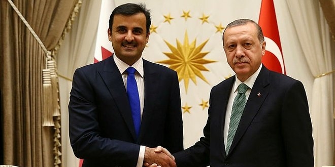 Erdoğan, Katar Emiri Al Sani ile bir araya geldi