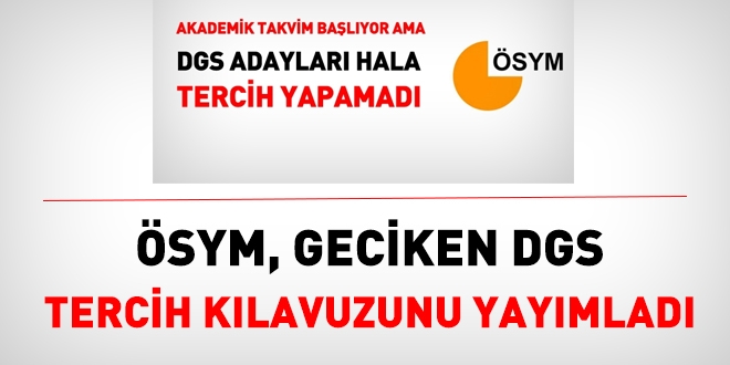 ÖSYM, geciken DGS tercih kılavuzunu yayımladı