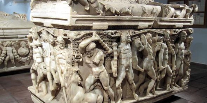 Yurtdışından getirilen 'Herakles Lahdi' ziyarete açıldı