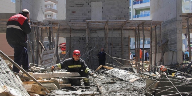 Çorum'da müze inşaatında çökme: 6 yaralı