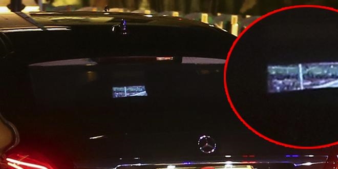 Erdoğan makam aracından milli maçı takip etti