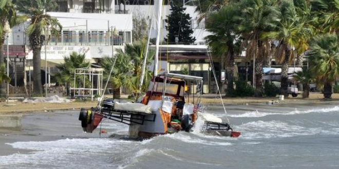 Bodrum'da kuvvetli rüzgar etkili oluyor