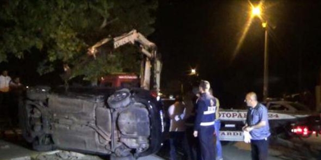 Konya'da otomobil devrildi: 1 l, 3 yaral