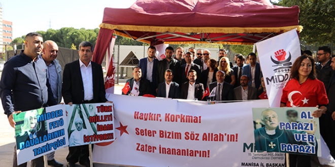 FETÖ davalarının takibi için adliye önüne çadır kurdular