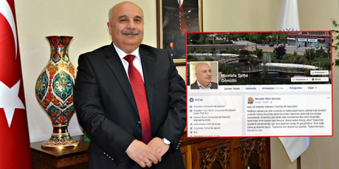 Adıyaman Üniversitesi Rektörü'nden tepki çeken paylaşım!
