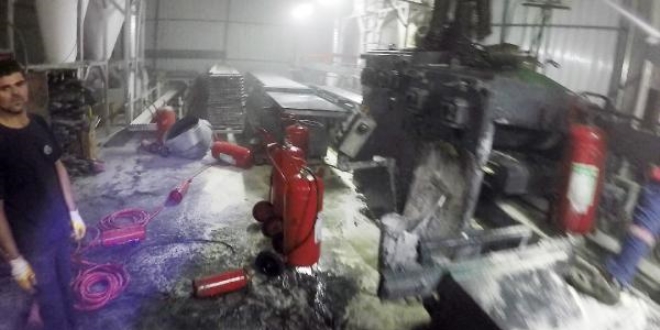 Konya'da alüminyum fabrikasında yangın