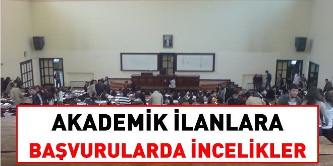 Akademik kadrolara başvurularda incelikler
