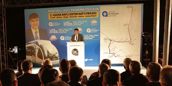 Antalya'nn rayl sistem hatt 55 kilometreye ulaacak