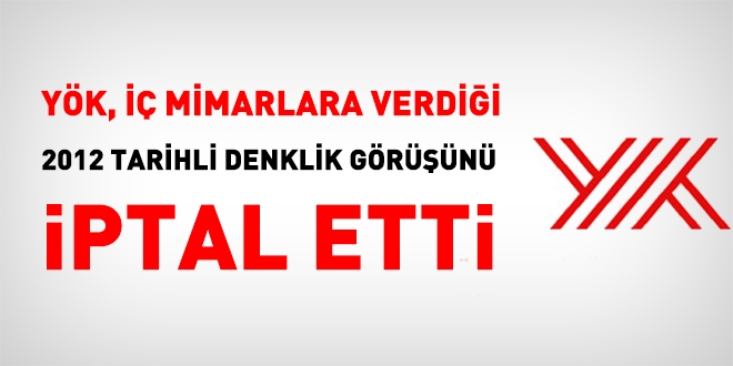 İç Mimarlık/Peyzaj Mimarlığı mezunlarının mimarlık kadrolarına denkliğine iptal kararı