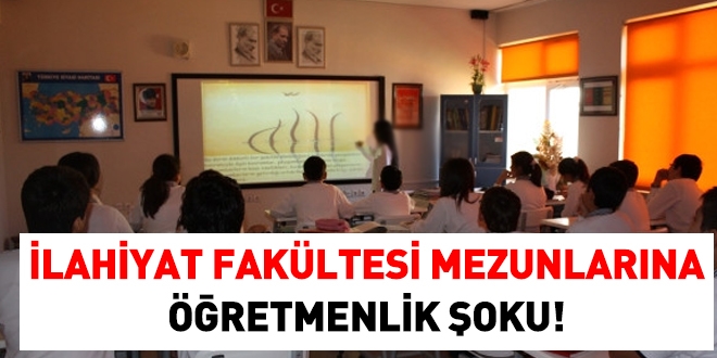 İlahiyat fakültesi mezunlarına öğretmenlik şoku