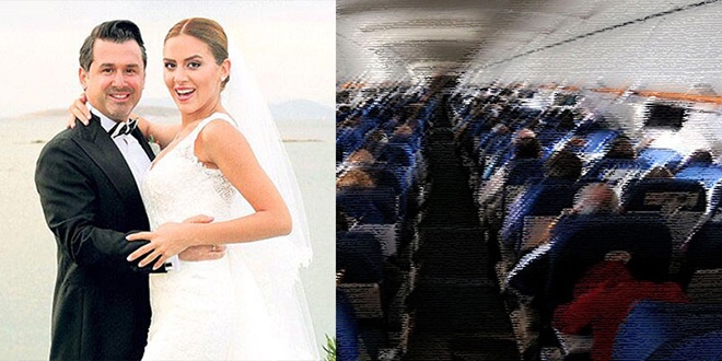 Öpücük kavgası uçağı pistten döndürdü