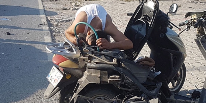 Kaza sonrası 'pes' dedirten görüntü!