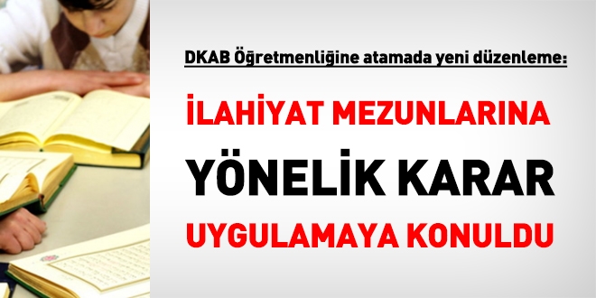 İlahiyat fakültesi mezunlarına yönelik karar uygulamaya konuldu