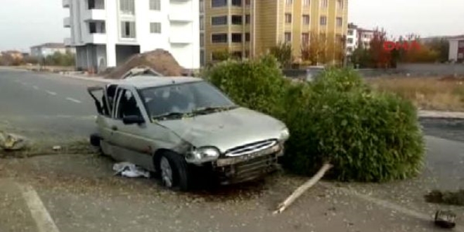 16 yaşındaki sürücü kaza yaptı: 4 yaralı