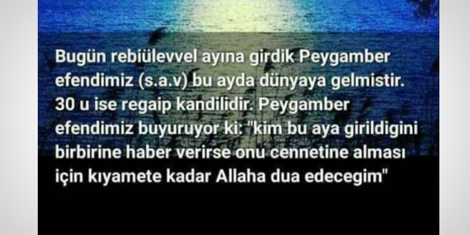 Rebiülevvel hadisi facebook uydurması çıktı