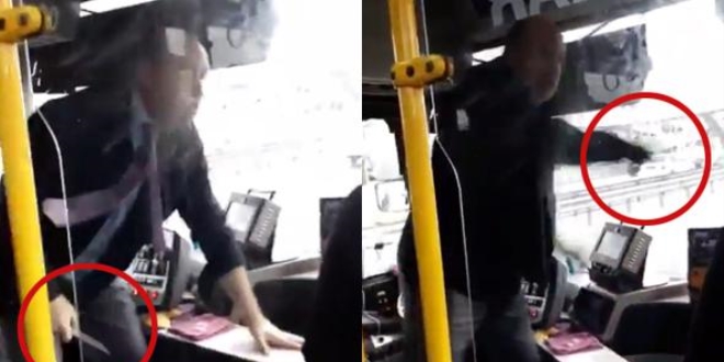 İETT şoförü yolculara bıçak çekti