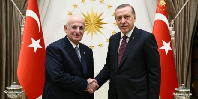 Erdoğan, TBMM Başkanı Kahraman'ı kabul etti