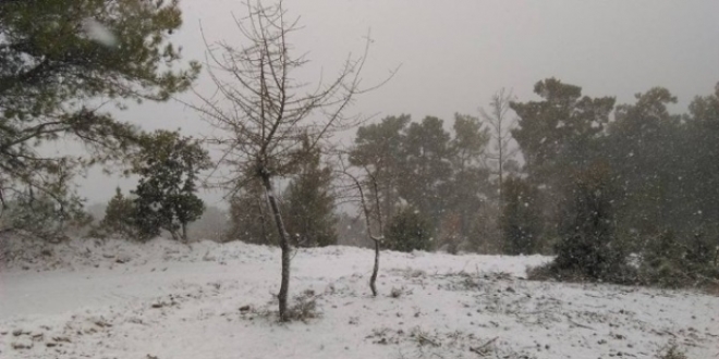 Manisa'ya yılın ilk karı düştü