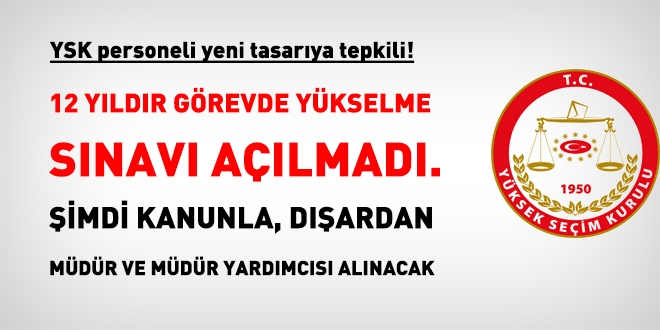 12 yıldır görevde yükselme sınavı açmayan YSK, şimdi kurum dışından müdür ve müdür yardımcısı alacak