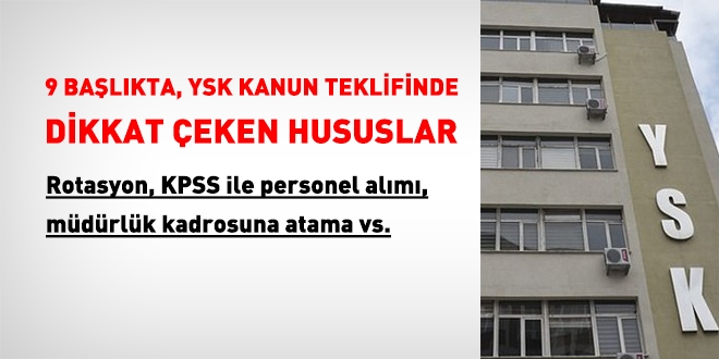 9 başlıkta, YSK kanun teklifinde dikkat çeken detaylar