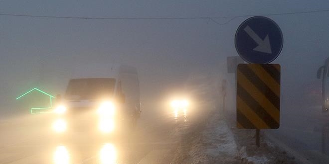 Bolu Da��'nda sa�anak ve yo�un sis