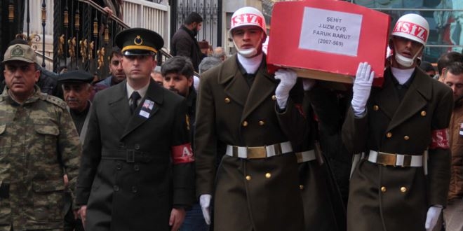 Şehit Uzman Çavuş Faruk Barut, son yolculuğuna uğurlandı