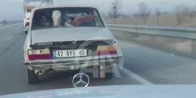 Danayı otomobille taşıdı