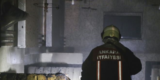 Başkentte iş yeri yangını