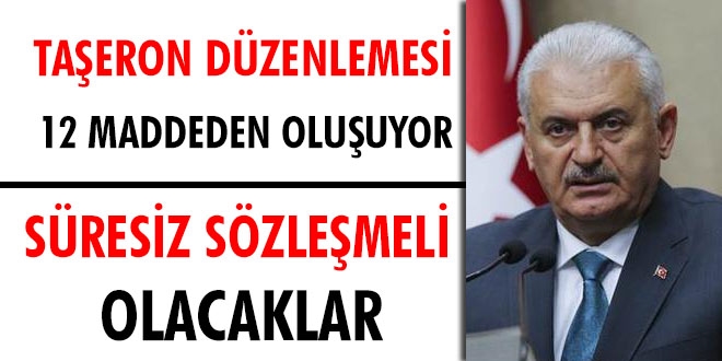 Taşeron yasası 12 maddeden oluşuyor