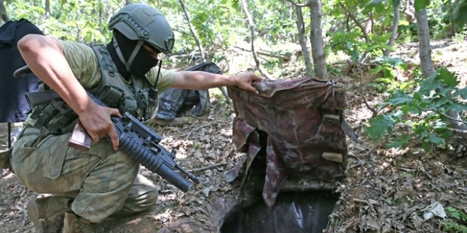 Trabzon'da PKK'ya ait sığınak bulundu