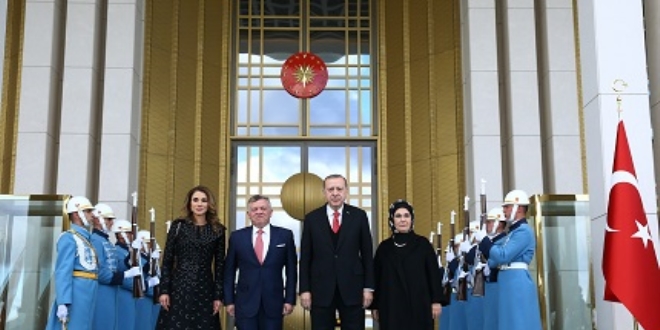 Erdoğan, Ürdün Kralı 2. Abdullah'ı resmi törenle karşıladı