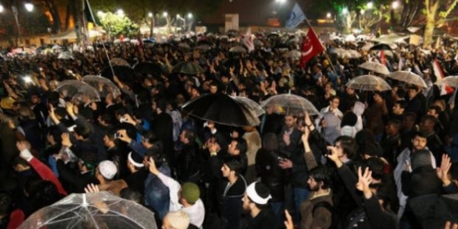 Ayasofya Meydan'nda srail protestosu