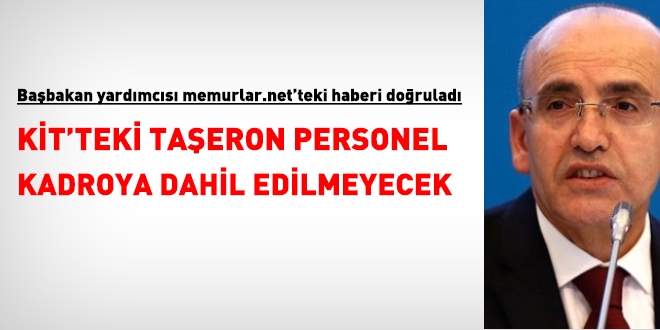 KİT'lerdeki taşeron personel, kadroya dahil edilmeyecek