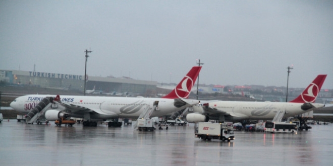 İstanbul'da hava trafiğine yağmur engeli