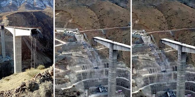 Siirt'te inşa edilen Türkiye'nin en büyük köprüsü çöktü