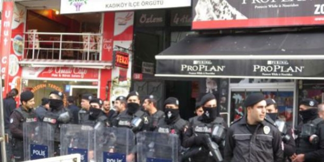 HDP ile binasna polis baskn