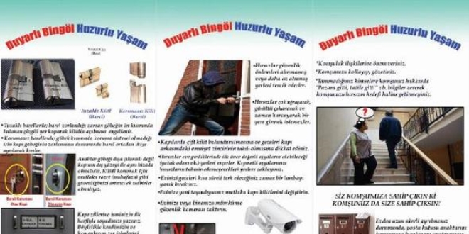 Bingöl polisi, vatandaşları broşürle uyardı