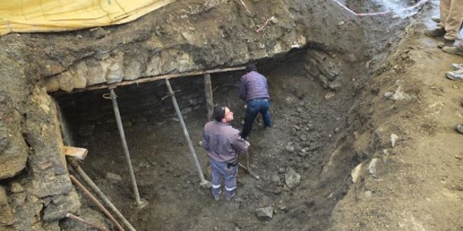 Altyapı çalışmasında, Osmanlı dönemine ait yapı bulundu