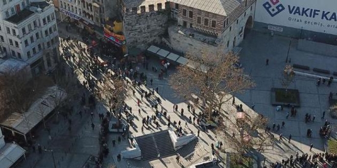 Milli Piyango kuyruğu havadan böyle fotoğraflandı