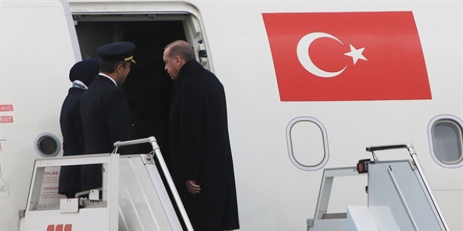 Cumhurbaşkanı Erdoğan, Tunus'a gitti