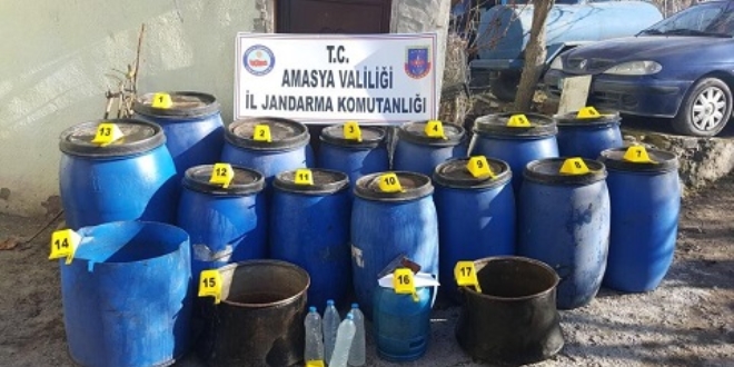 Amasya'da 3 bin 291 litre kaak iki ele geirildi
