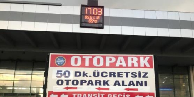 AŞTİ'de ücretsiz otopark 50 dk. oldu