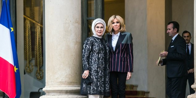 Emine Erdo�an Frans�z First Lady'yi T�rkiye'ye davet etti